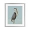 Stupell Industries Coastal Pelican Muted Blue Framed Print Under Glass, design by Julie DeRice